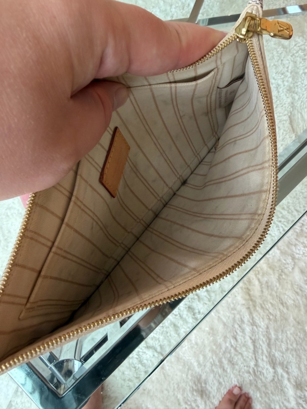 Louis Vuitton Damier Azur Neverfull Pouch - Picture 7 of 7